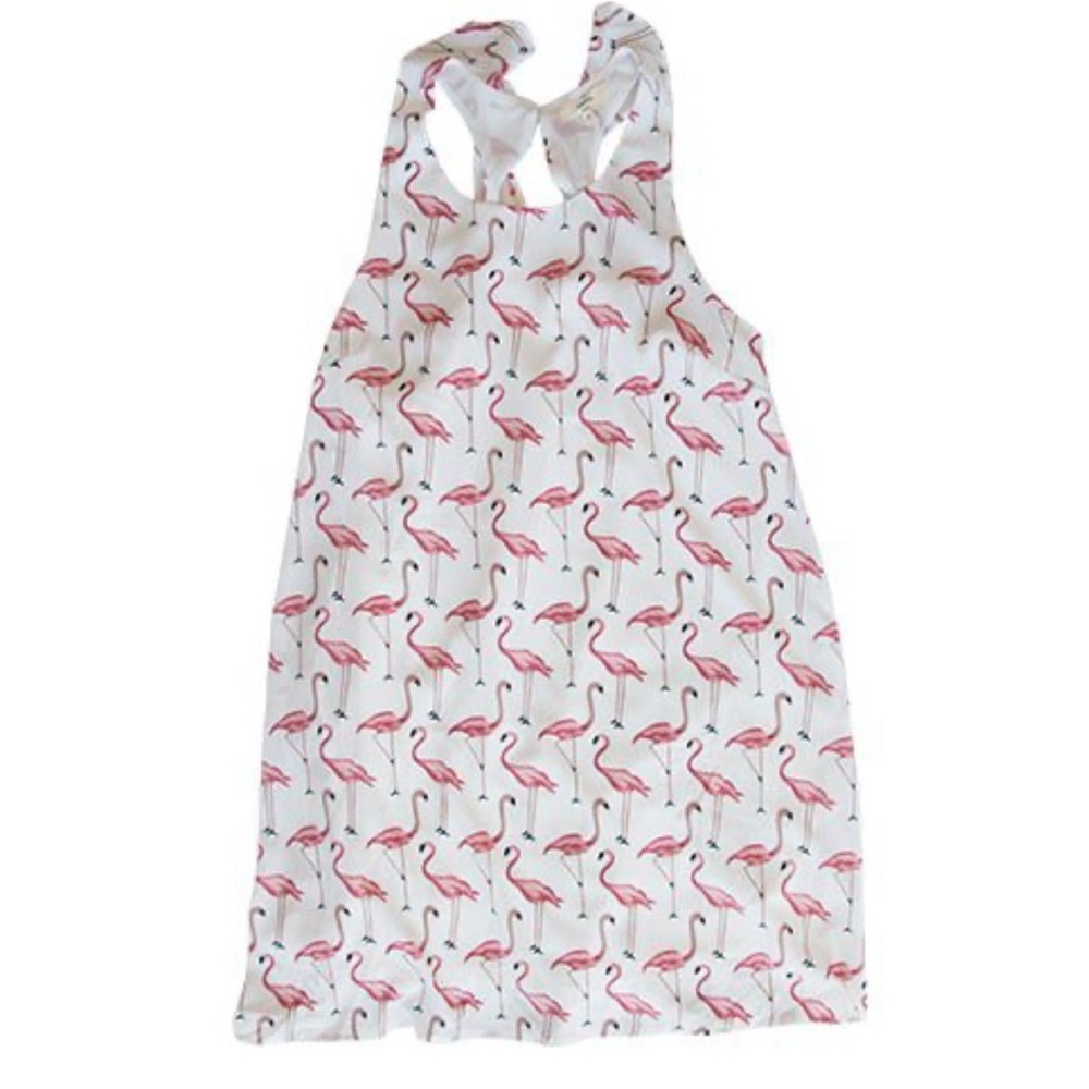 Entro Flamingo Print Sleeveless Summer Dress